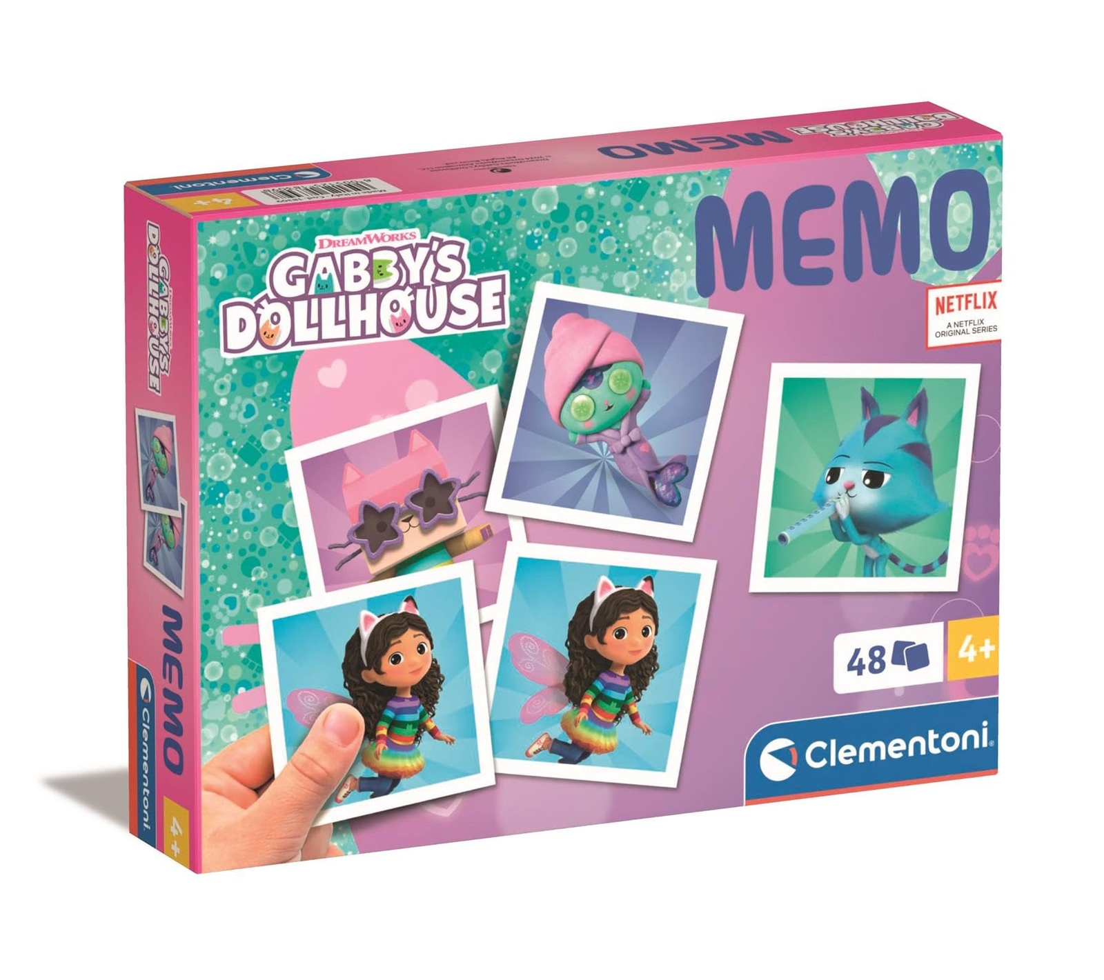 Clementoni Educational Game Memo Gabby'S Dollhouse 48 Tiles - Game For Children