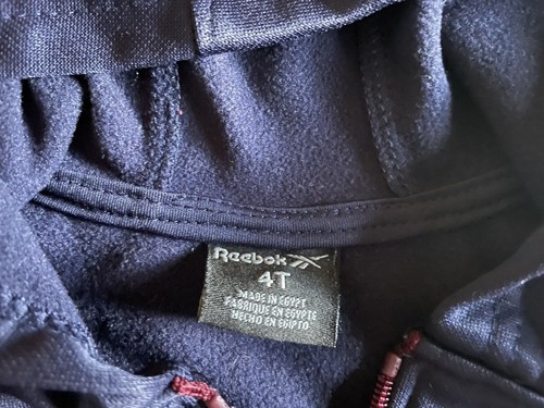 Reebok Youth 4T Blue Hooded Full Zip Kids Athletic Jacket - Picture 7 of 12