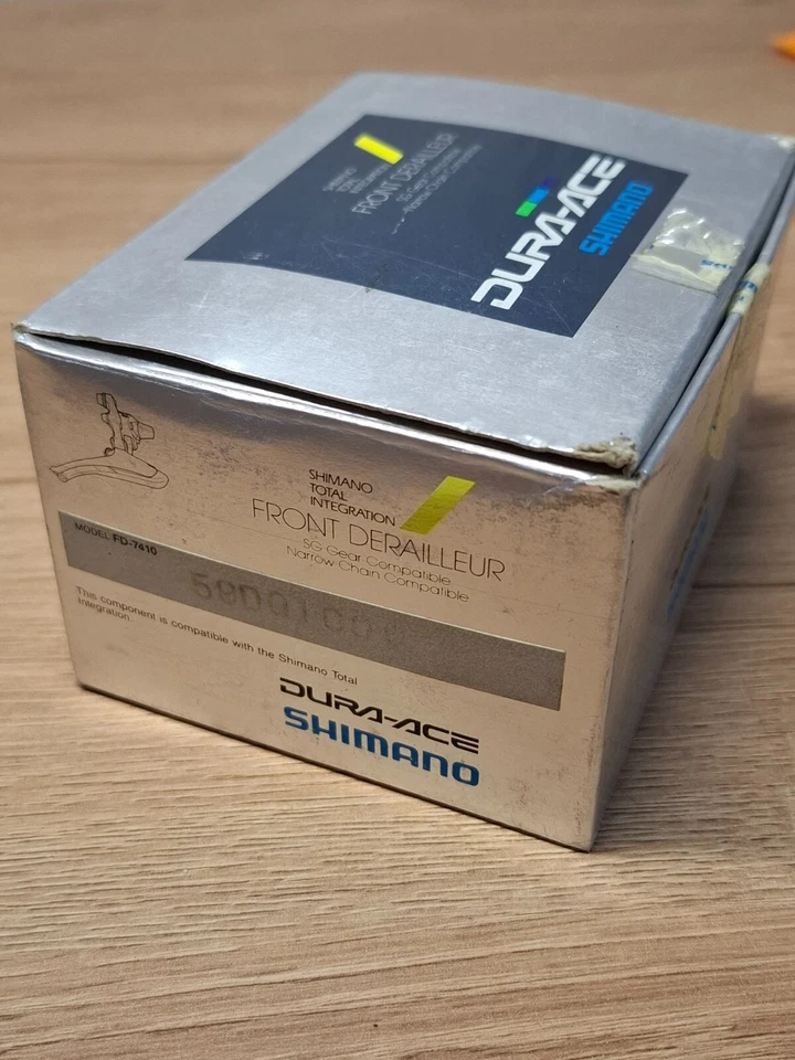 Retro Vintage Bicycle Parts NOS Shimano Dura-Ace Front Derailleur FD-7410 - Image 3 of 4