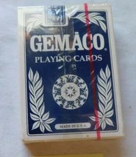 Gemaco Casino Tech Art Faces Blue Playing Cards Made U.S.A