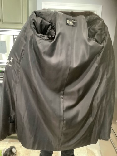 Natural Full Length Mink Coat Black/Dark Brown - Picture 5 of 7