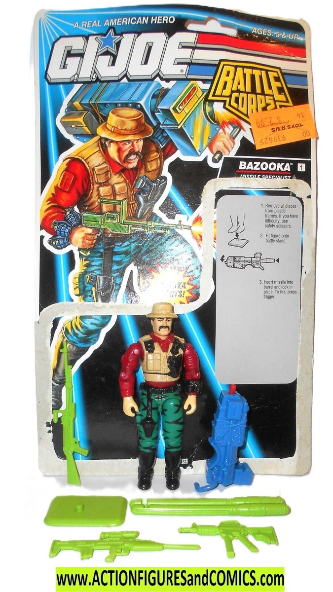 GI JOE vintage 1993 BAZOOKA v3 100% Complete FULL backer card file