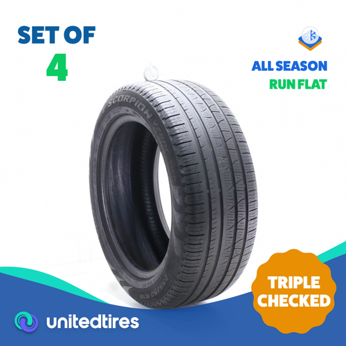 Set of (4) Used 255/50R19 Pirelli Scorpion Verde Run Flat 107H - 5.5/32 ...
