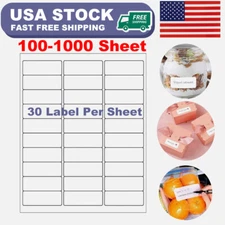 Address Mailing Labels Sheet FBA SKU Labels 30/sheet 30 UP Adhesive 1" x 2 5/8"