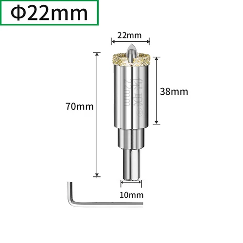 Diamantbohrer 16mm - 120mm Bohrkrone Lochsäge Fliesenbohrer Keramik Marmor Glas - Picture 16 of 41