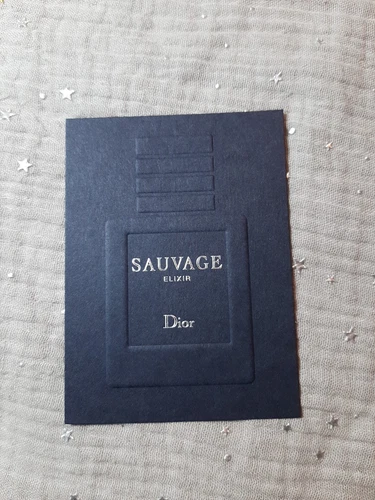 Carte Parfumée Perfume Card . C. Dior sauvage elixir