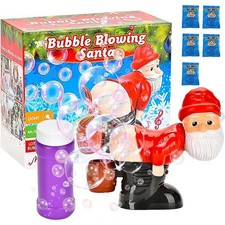 Christmas Bubble Machine for Kids, Snowman Bubble Blower with Music Lights