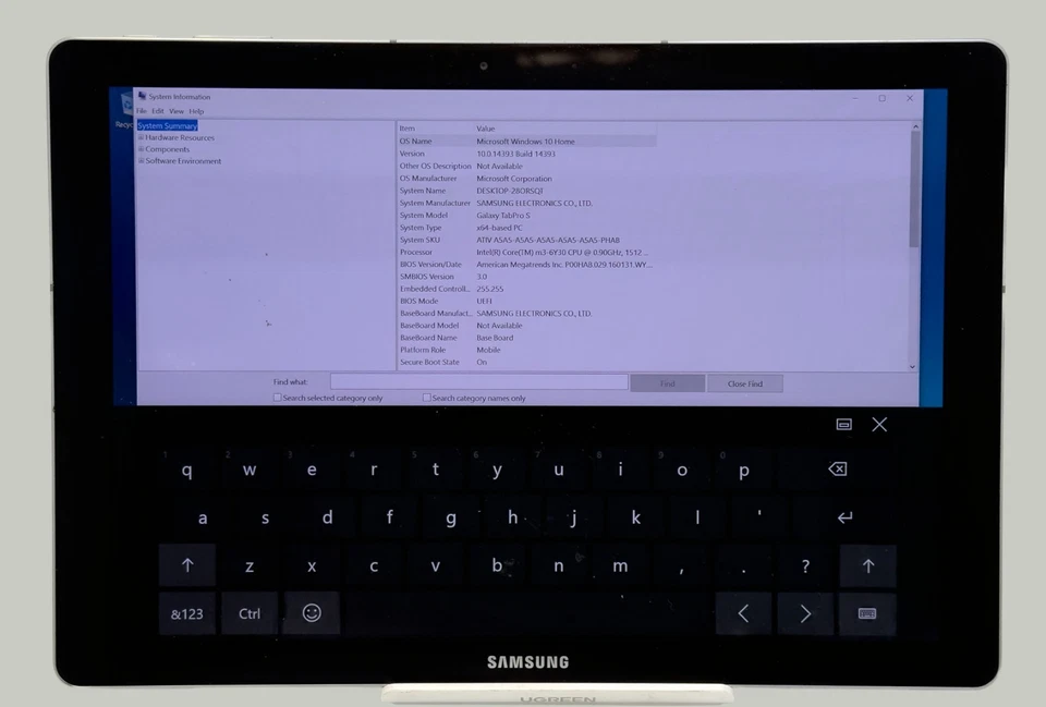 Samsung Galaxy TabPro S SM-W700 128GB 4GB RAM m3-6Y30@0.90GHz 1.51Ghz- Wind 10 Foto 2 de 4