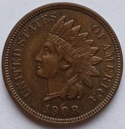 1908-S Indian Head Cent - UNC, Better Date San Francisco Penny 1C coin