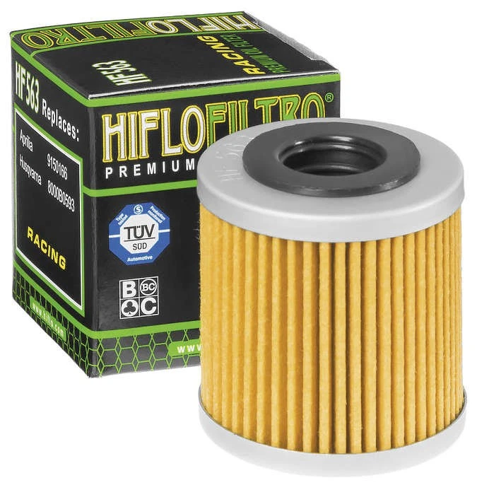 Filtro de aceite reemplaza Husqvarna 8000B0593 / Aprilia 9150166 y 9150166 HFF. HF563 Foto 2 de 4
