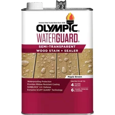 Waterguard 1 Gal. Maple Brown Semi-Transparent Wood Stain and Sealer