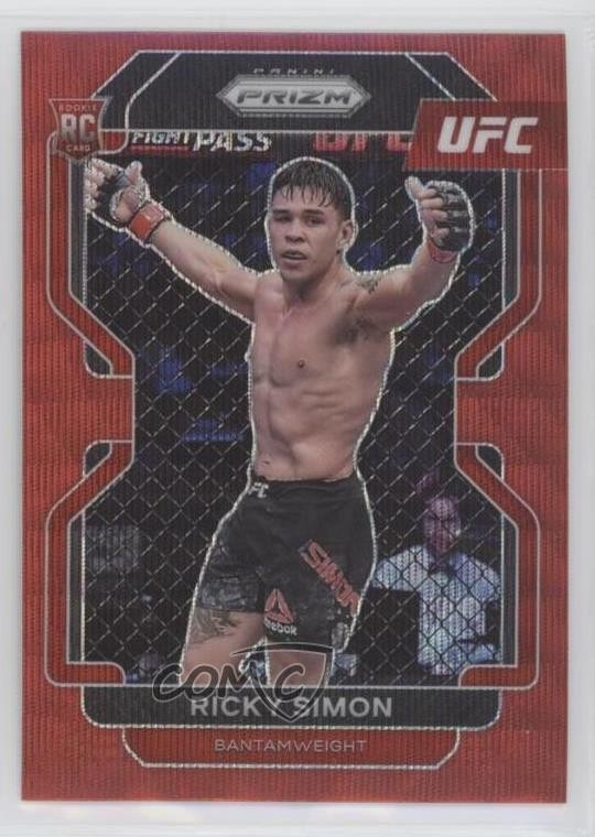 2022 Panini Prizm UFC Ruby Wave Prizm Ricky Simon #112 s5j
