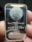 1 oz .999 FINE SILVER BAR Morgan Dollar Design from Highland Mint Made In USA