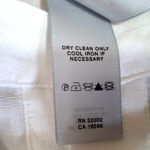 Claiborne Luxe Men's Shirt Size XL 1/4 Button 100% Linen Embroidered Long Sleeve - Picture 17 of 22