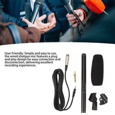 Shotgun Microphone ABS Metal Wired Professional Interview Microphone with XLR