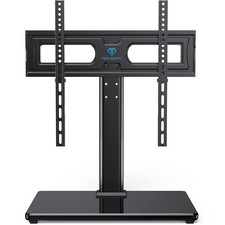 Universal TV Stand Base 32-65in Adj Height Glass VESA 400x400 88lbs PSTVS15