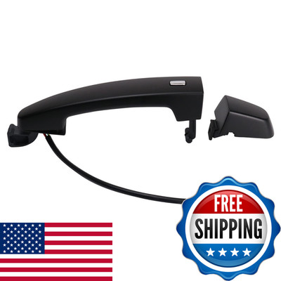 Trq Front Driver Side Exterior Door Handle Black Smooth Paint To Match Passive