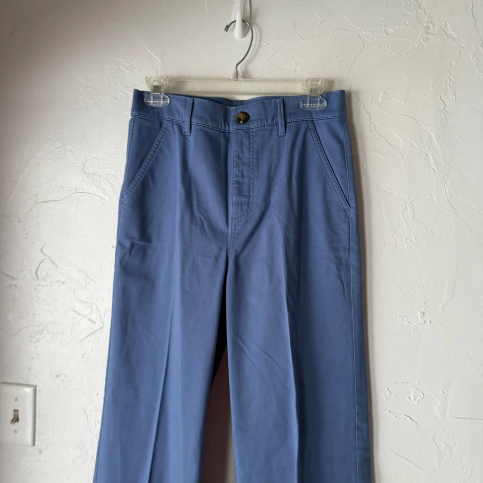 Pantalón Ann Taylor Nuevo Con Etiquetas Fin de Semana Azul Pierna Ancha 4P Oficina Carrera Preppy 4P Foto 4 de 4
