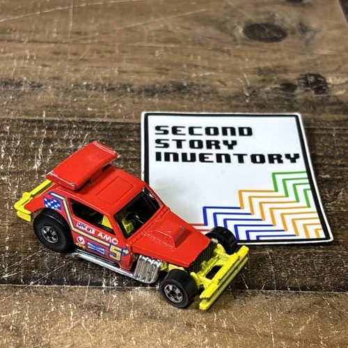 Vintage 1978 Hot Wheels Red Greased Gremlin AMC Red Race Car Hong Kong Blackwall