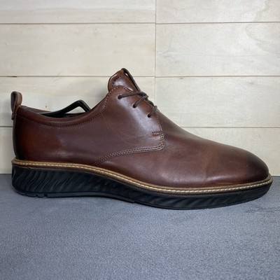 Ecco St.1 Hybrid Derby Oxfords Men's Size 11 Dress Shoes Brown Leather