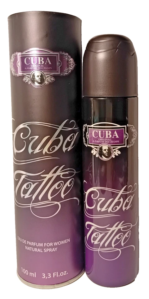Cuba Tattoo Eau de Toilette EDT Vaporisateur 100 ml pour Femme - Neuf - Original - Photo 2/3