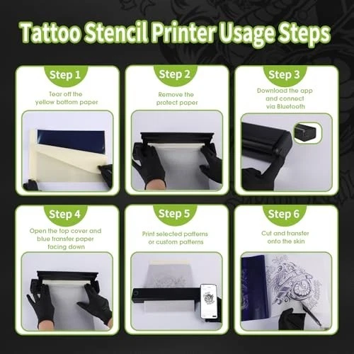 Tattoo Stencil Printer Kit - Complete Starter Set for Beginners, 20 Needles, 160 image 6