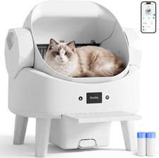 Automatic Litter Box, Smart Self Cleaning Cat Litter Box with App Button Contr