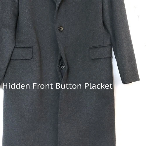 NWOT Mens Cashmere Blend Overcoat XS Dark Gray Coat Calvin Klein Studio Topcoat image 13