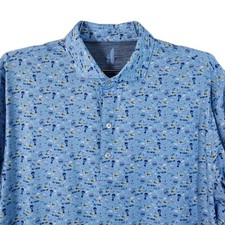NWT Johnnie-O Air Mail Gulf Blue Polo Performance Stretch Men's Small 110.00