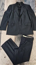 Vintage Rockabilly Dallas Western Apparel Riata 2 Piece Suit Bootcut  Size 42R 