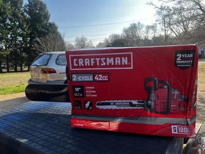 #ad Craftsman S1800 42cc 2 Stroke Gas Chainsaw 18quot; Bar Easy Start Red Black $140.00