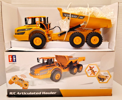 Double E Volvo R/C Articulated Hauler Dump Truck 1:26 Scale Yellow /New Open Box