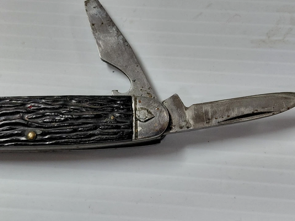 Vintage Boker USA 4 Blade Camping Knife - Image 4 of 4