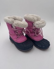Pink snow boots girls size 1