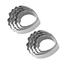 8 Pcs Stainless Steel Petal Cutting Die Epoxy Clay Tool Art Supplies