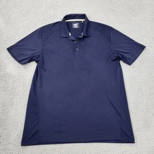 Puma Dry Cell Golf Polo Mens Large Performance Navy Blue Short Sleeve Shirt