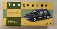 CORGI VANGUARDS 1:43 VOLKSWAGEN GOLF GTI MK1, SERIES 1, BLACK VA12000