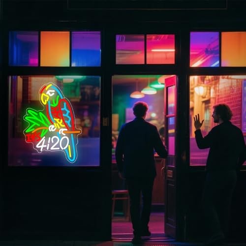 It's 4:20 Somewhere Neon Sign, 420 LED Light for Wall Party Decor Green ...