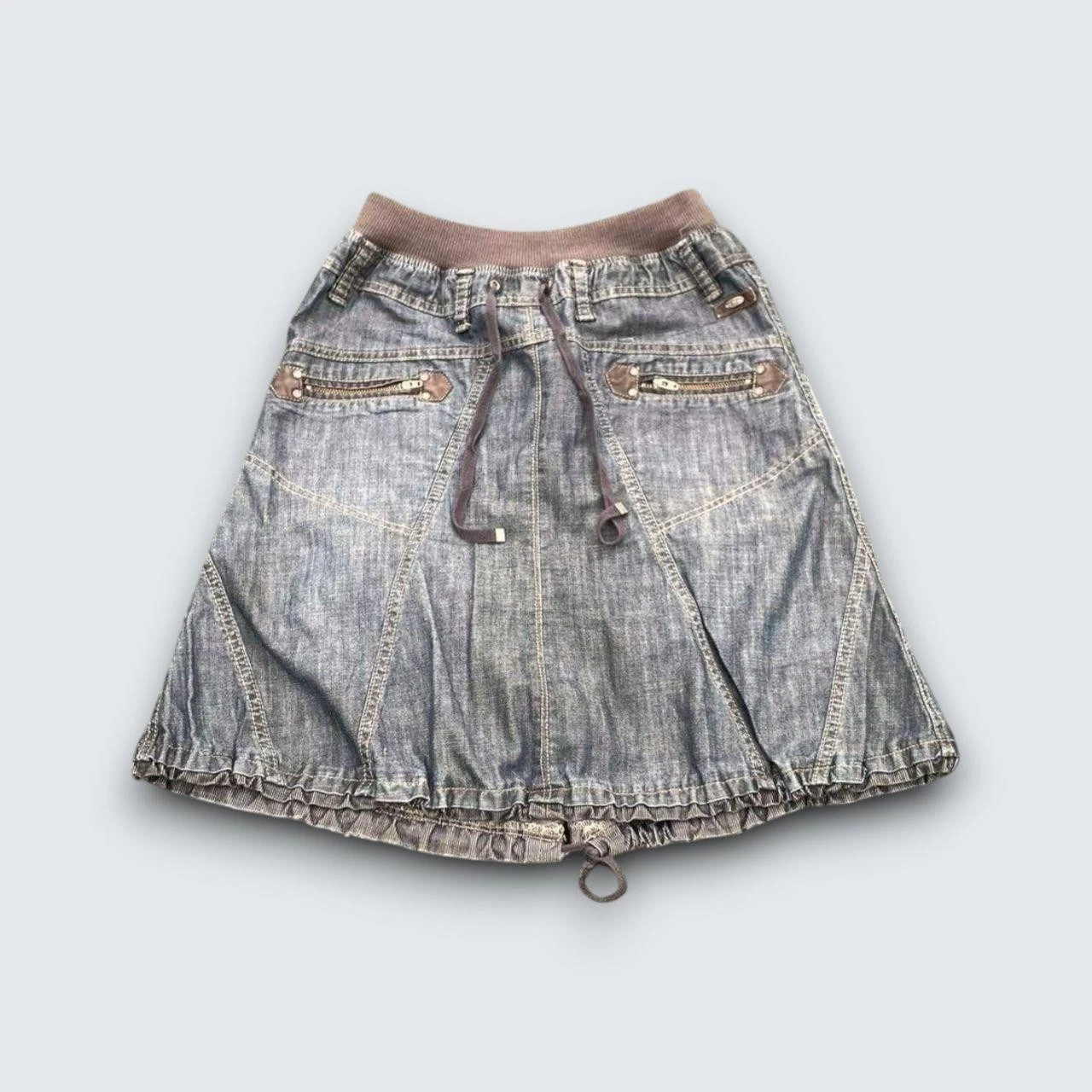 Y2K Style Skirt Grey M