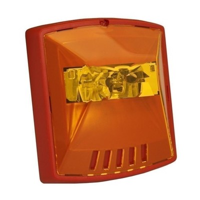 Eaton Wheelock STR-NA 127686 Strobe Wall Red Amber Lens No Text (NEW IN BOX)