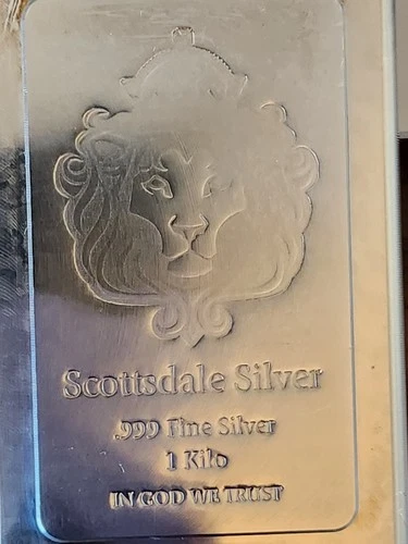1 kilo Scottsdale Stacker #15010925 32.15 Troy Oz. Silver Bullion Bar 999 pure