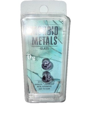 Morbid Metals Lilac Purple Plug Space Universe Stone Gauge 0g Glass