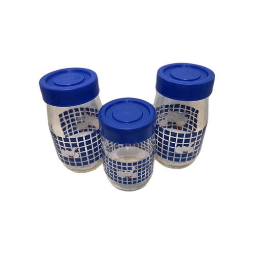 Carlton Glass Set of 3 Vintage 1982 Geese Duck Canisters 1.5L, 1.5L, & 1L - Picture 6 of 9