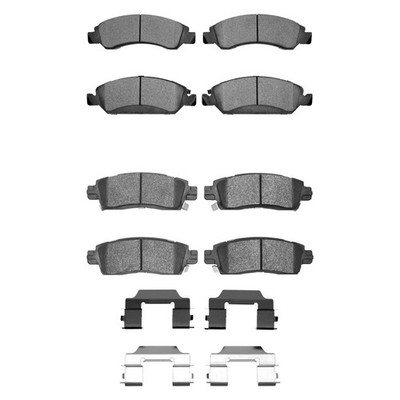 For Cadillac XTS 13-19 Super Heavy Duty Semi-Metallic Front & Rear Brake Pad Set