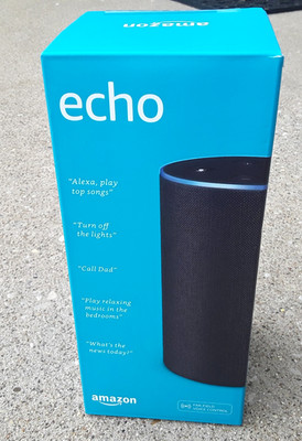 Amazon Echo 2nd Gen Smart Speaker Alexa Charcoal Fabric Bluetooth Wi-Fi NEW