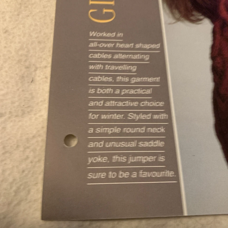 VINTAGE CREATIVE NEEDLES PATTERN GINGER TOPPING KNITTING PATTERN IN CHUNKY YARN - Image 3 of 4