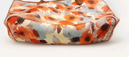 Lauren Ralph Lauren Clements Classic Tote Purse Multicolor Coral Floral Bag - Picture 4 of 13