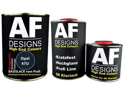 FÜR Opel 47U Poseidon Blue Metallic 2,5L Autolack Set Klarlack Härter