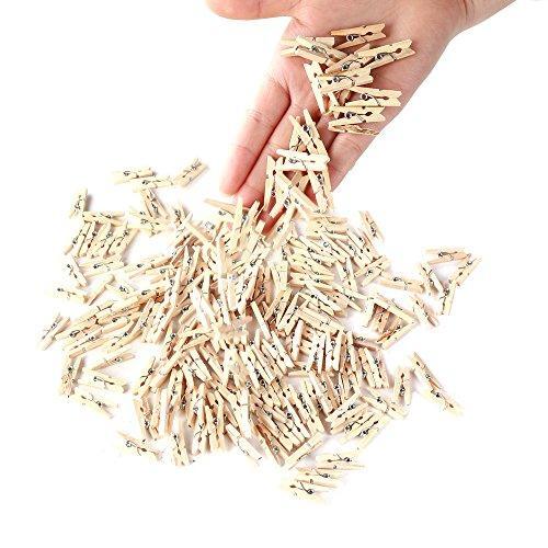 DECORA Sturdy 1 Inch Mini Wooden Craft Clothespins 100pcs - Picture 3 of 8