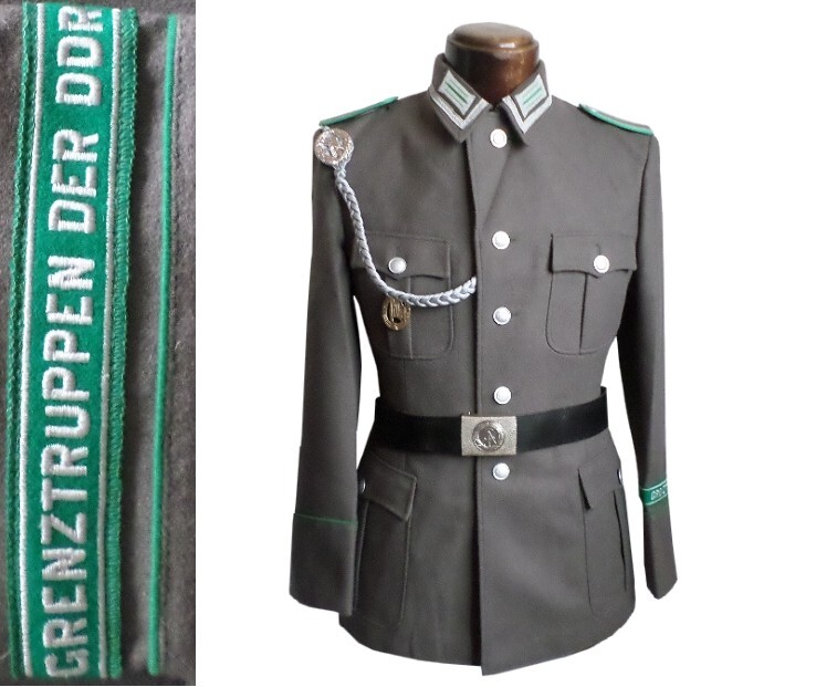 DDR NVA Grenztruppen Uniform Jacke +Gürtel East germany Border